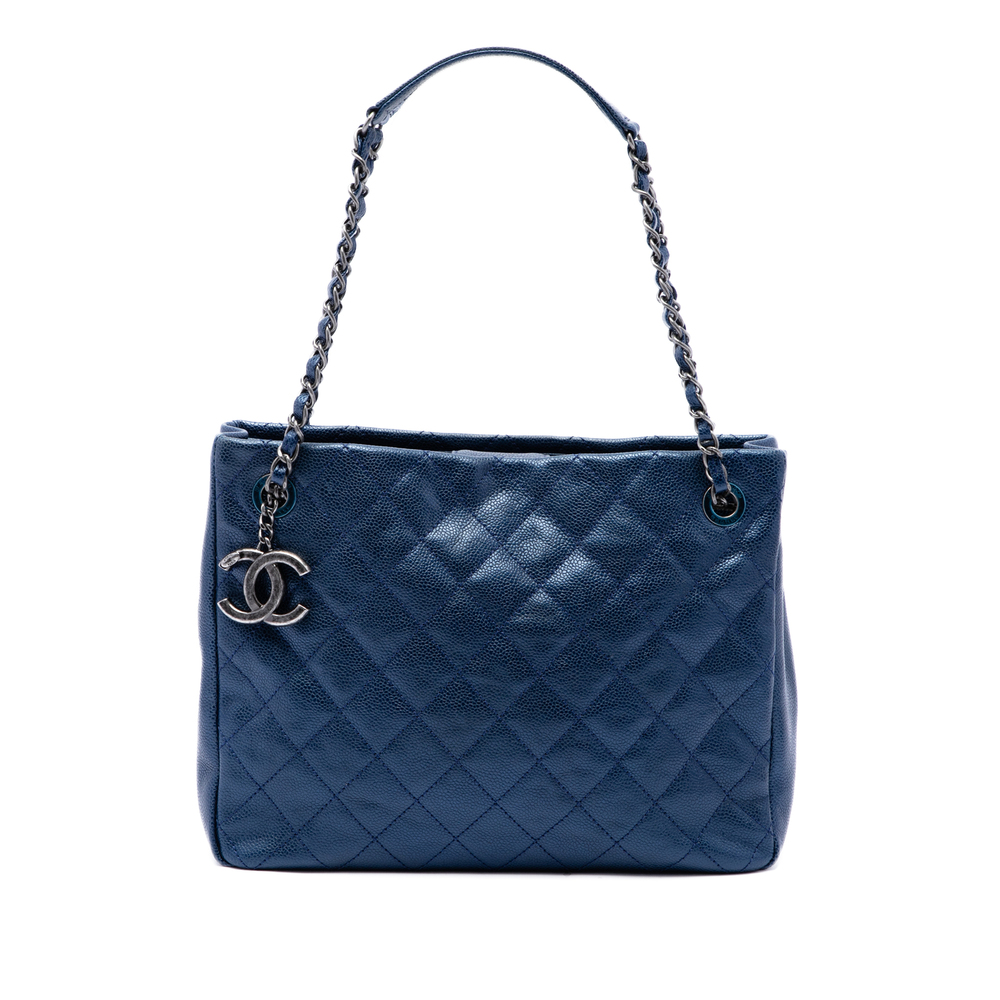 Pre-Loved Chanel Medium Quilted Iridescent Caviar Chic Shopping Tote
